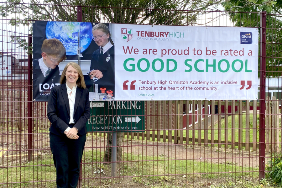 Tenbury Principal Vicki Dean and Ofsted good rating